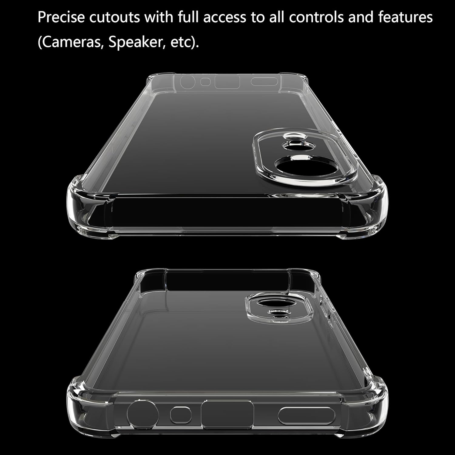 Husa Anti soc, transparenta compatibila cu OPPO A98 5G