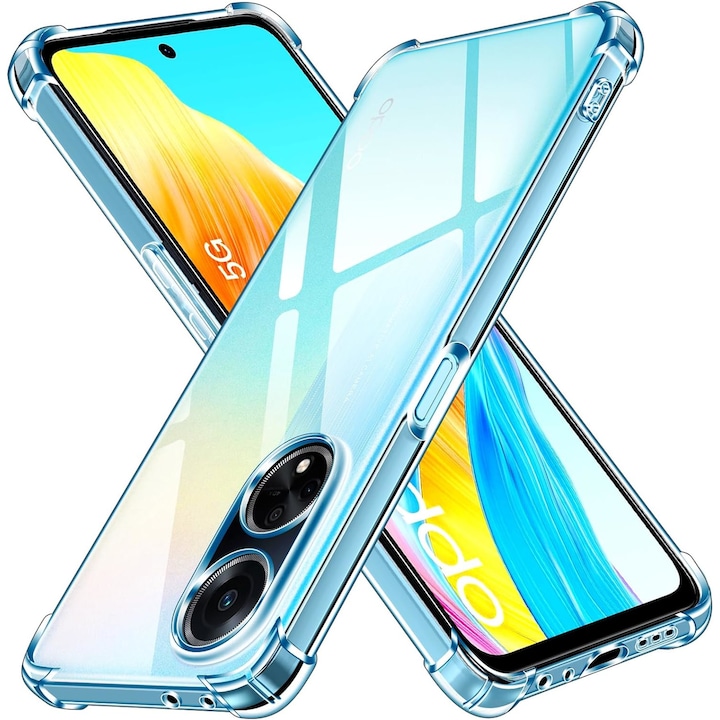Husa Anti soc, transparenta compatibila cu OPPO A98 5G
