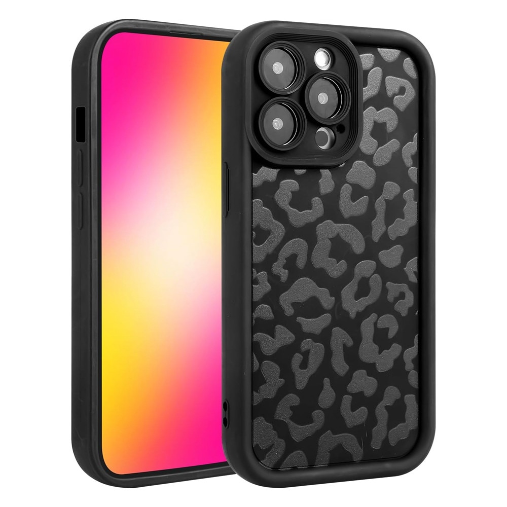 Husa de Protectie Cheeterra pentru Apple iPhone 11, OPTIM SOLUTION, Leopard Print Case, pentru Femei, Fete, AntiShock TPU Moale, Bumper Camera, Discreet Finishes, XGD, Negru