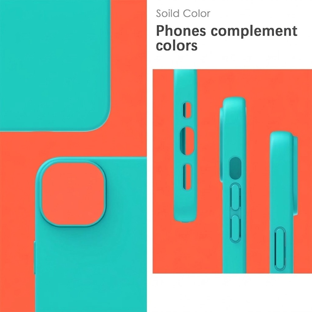 Husa din Silicon pentru Apple iPhone 13 Pro Max, Flexibila, Soft & Slim Fit, Rezistenta la Zgarieturi, Finisaj Matte, Turcoaz