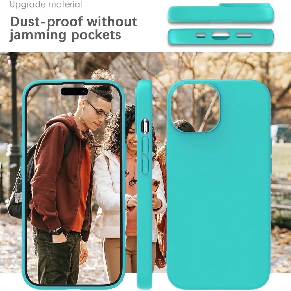 Husa din Silicon pentru Apple iPhone 13 Pro Max, Flexibila, Soft & Slim Fit, Rezistenta la Zgarieturi, Finisaj Matte, Turcoaz