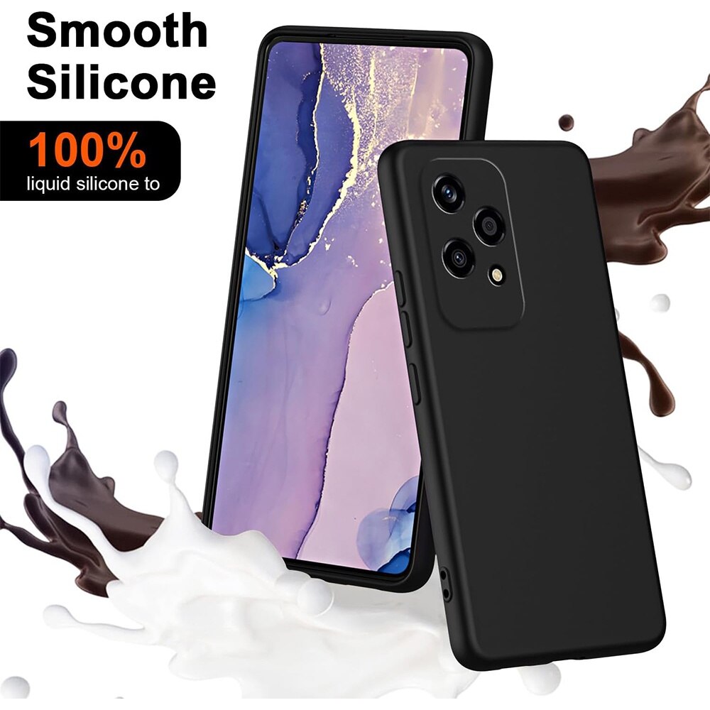 Husa pentru Telefon Compatibila cu Honor 200 Lite G-Tech, Silicon TPU, Aspect Mat, Negru