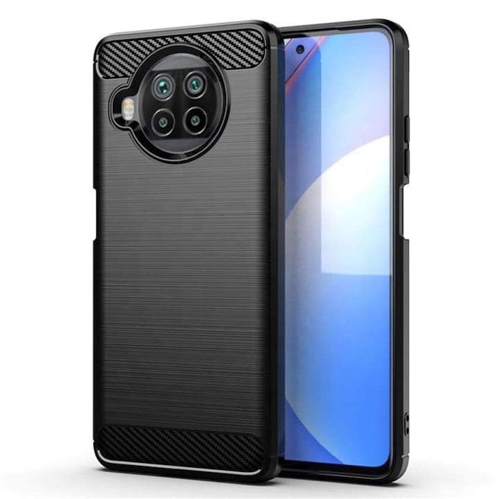 Husa Xiaomi Mi 10T Lite 5G Techsuit Carbon Silicone, negru