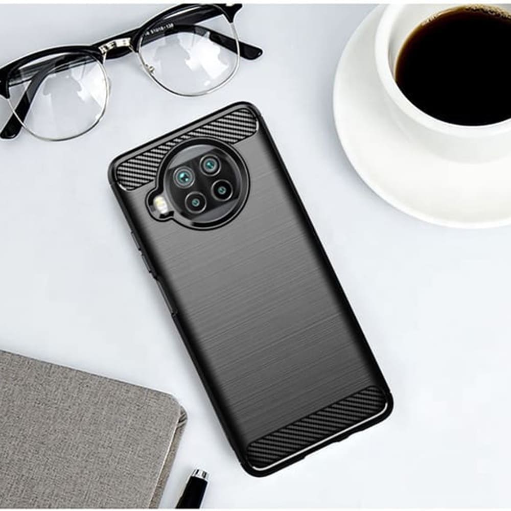 Husa Xiaomi Mi 10T Lite 5G Techsuit Carbon Silicone, negru