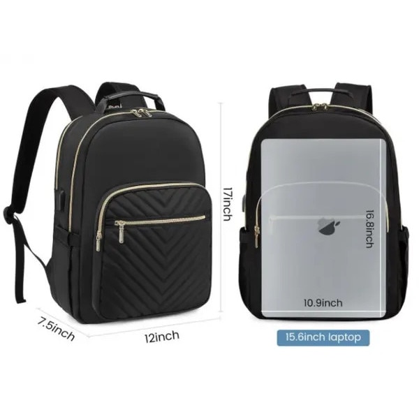 Rucsac laptop negru 43x30x19cm, material 300D, confortabil, practic