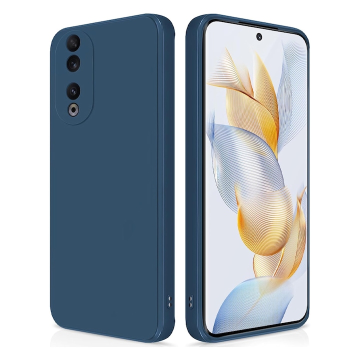 Husa Protectie din Silicon pentru Honor 90, Decupaje Precise, Stylish Anti-Slip Design, Materiale de Calitate Superioara, Albastru
