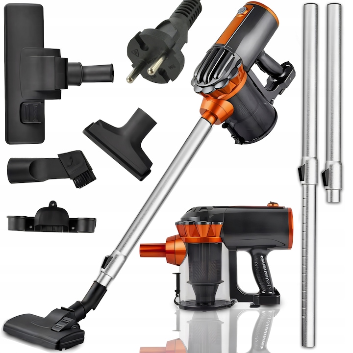 Aspirator vertical manual Retoo PowerClean 650W 2in1 negru portabil 12.5x33x22cm