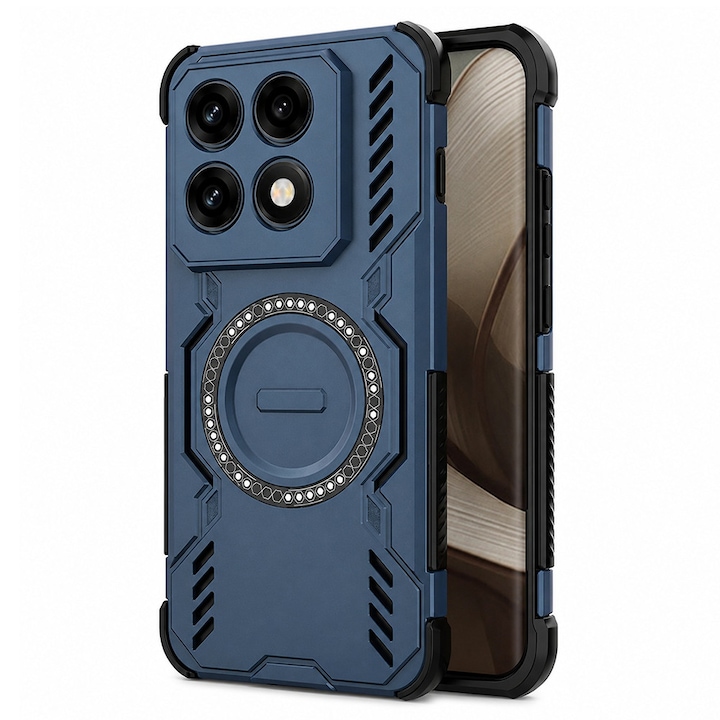 Husa pentru Motorola Edge 70 Pro TitanGuard MagGrip Ultra-Rezistenta cu Protectie Camera, Colturi Ranforsate si Compatibilitate MagSafe - albastru