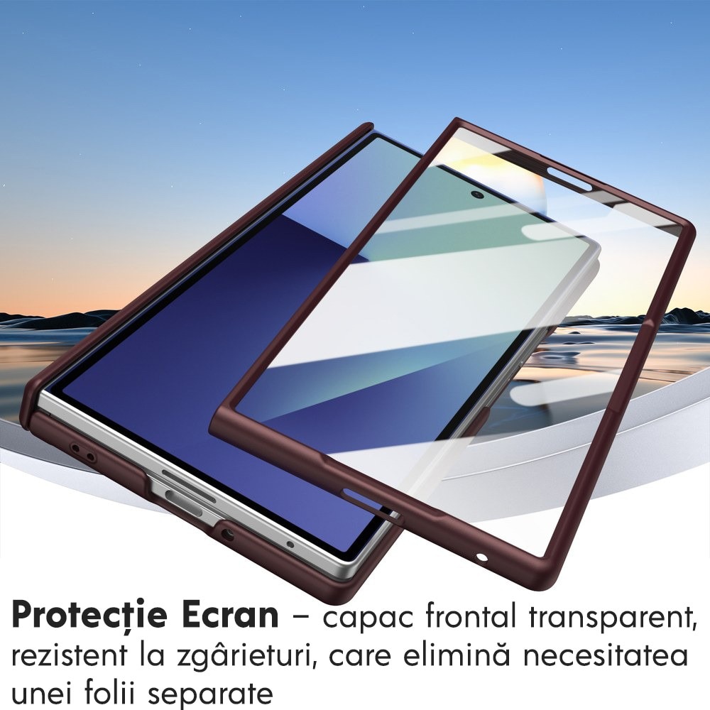 Husa pentru Samsung Galaxy Z Fold 8 Ultra, DaDen MagThin, Protectie completa 360°, Protectie ecran, MagSafe, Incarcare wireless, Protectie balama, Visiniu