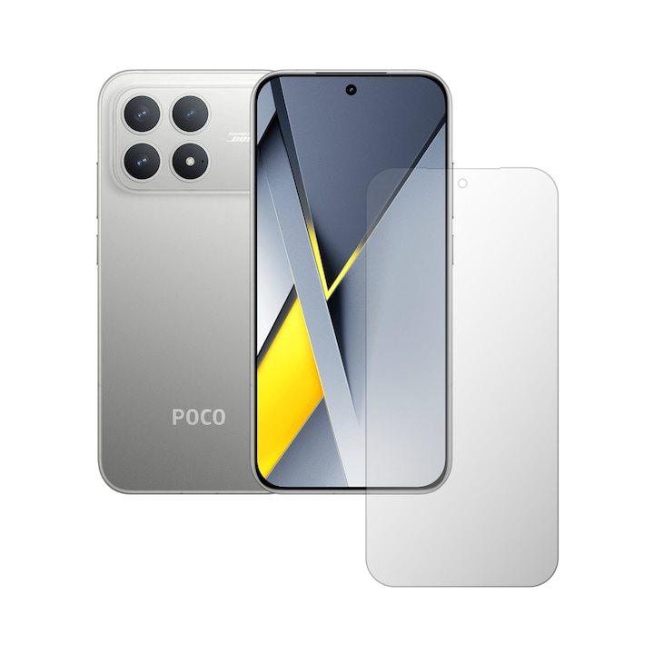 Folie Protectie Ecran Folie24, pentru Poco F8 Pro, 1X Mata cu Acoperire Totala Full-Display, Adeziva, Flexibila Antiamprenta