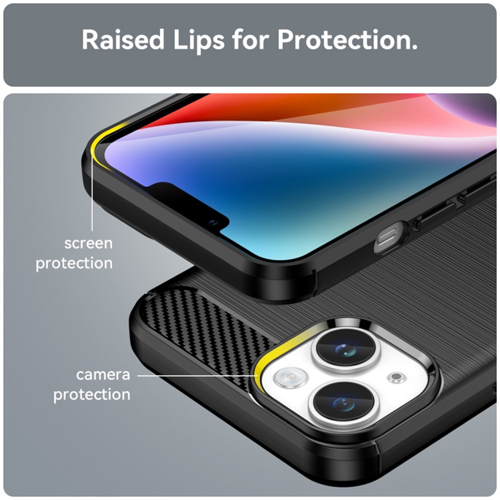 Husă Innova Carbon - iPhone 15 - Negru