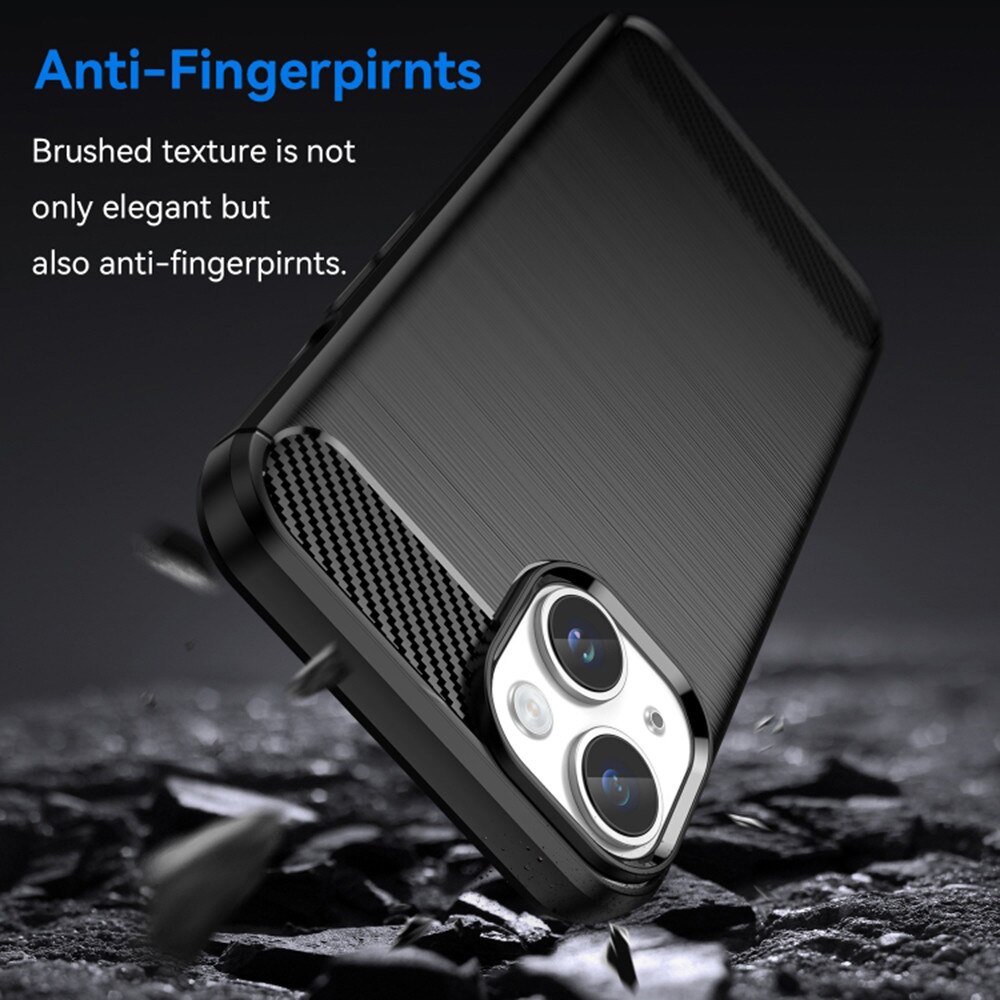 Husă Innova Carbon - iPhone 15 - Negru