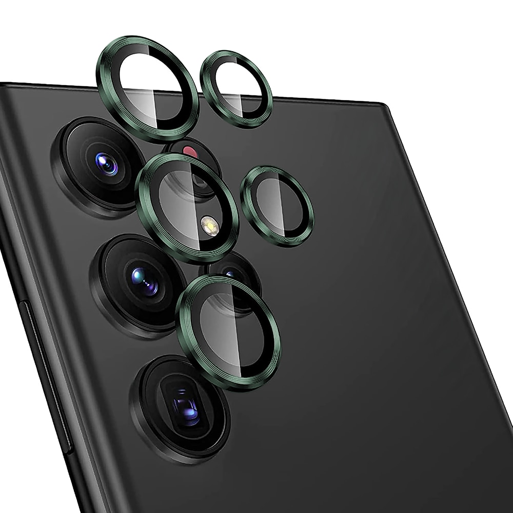 Folie Protectie Lentile Camera compatibila cu Samsung Galaxy S25 Ultra, CASEY STUDIOS™ MaxDefense+, Ultra HD, Anti Amprente, Anti Zgarieturi, Anti Socuri, Verde
