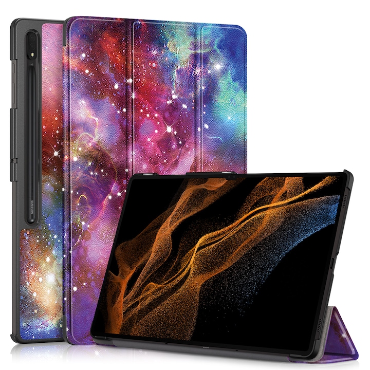 Husa protectie tableta, HUEIROY, Compatibil cu Samsung Galaxy Tab S9 Ultra, Multicolor