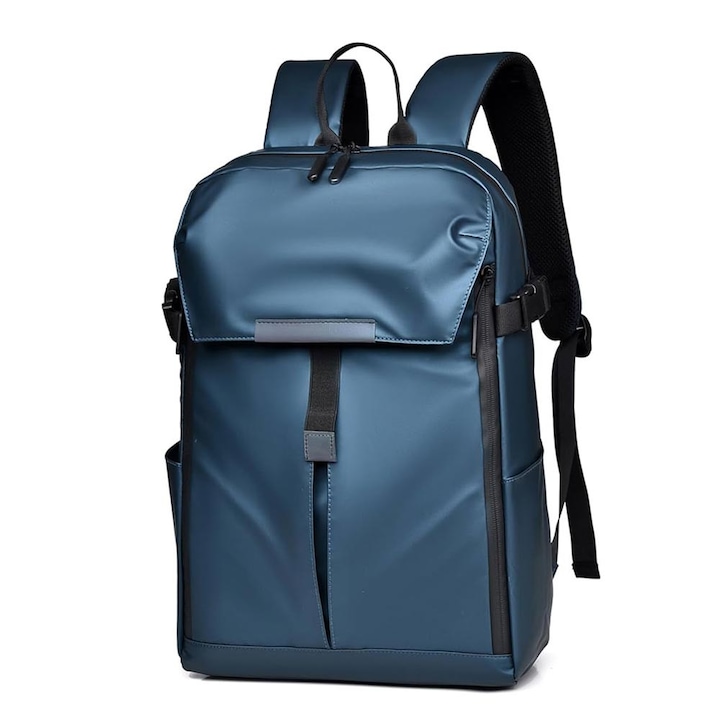 Geantă laptop Amber AM2035, impermeabilă, 15.6", 43x13x28cm, albastru inchis