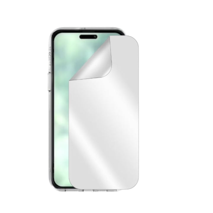 Set folie regenerabila si Husa Military-Grade AntiShock pentru Samsung Galaxy S8, Silicon Flexibil, TPU Bumper, Anti-Yellow, High Tech, Transparenta