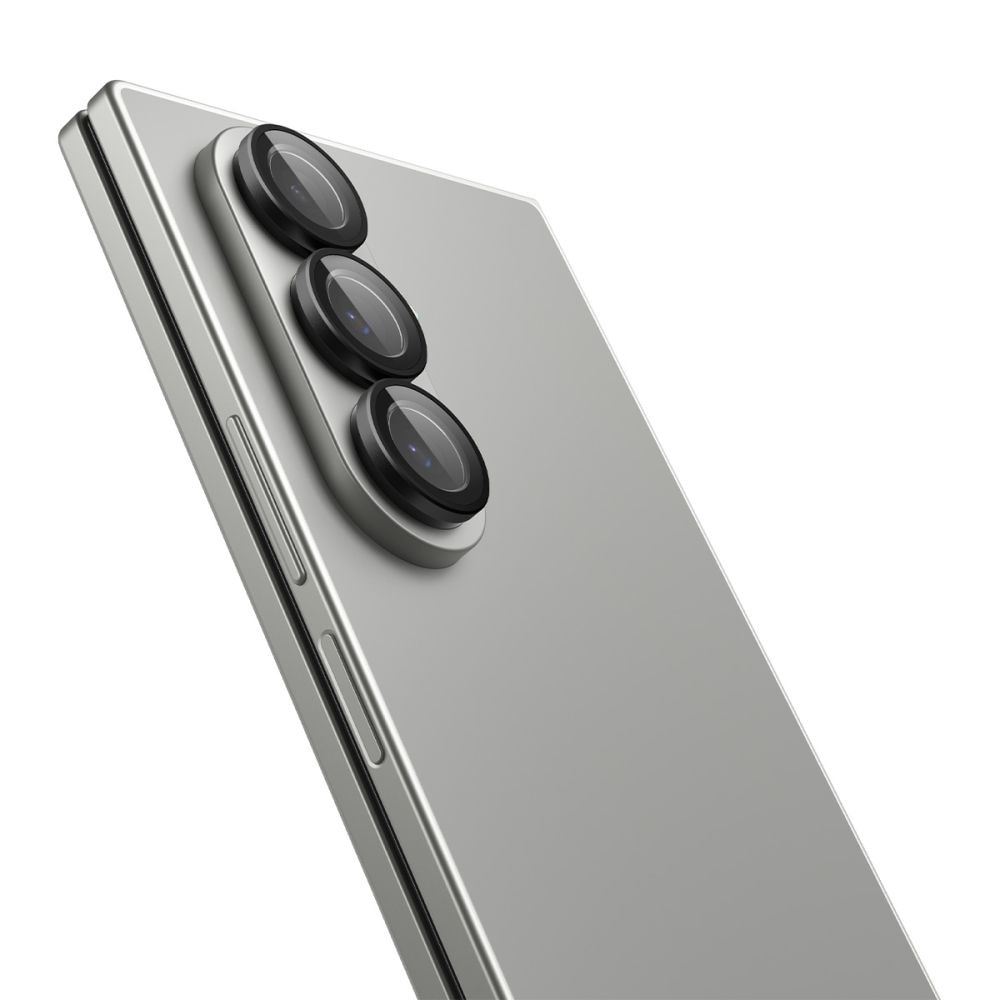 Set 2x Folie protectie camera pentru Samsung Galaxy Z Fold 8 Ultra Spigen Glas.tR EZ Fit Optik Pro HD, Aplicator automat, Anti zgarieturi, Antisoc, Instalare usoara, Protectie premium, Negru