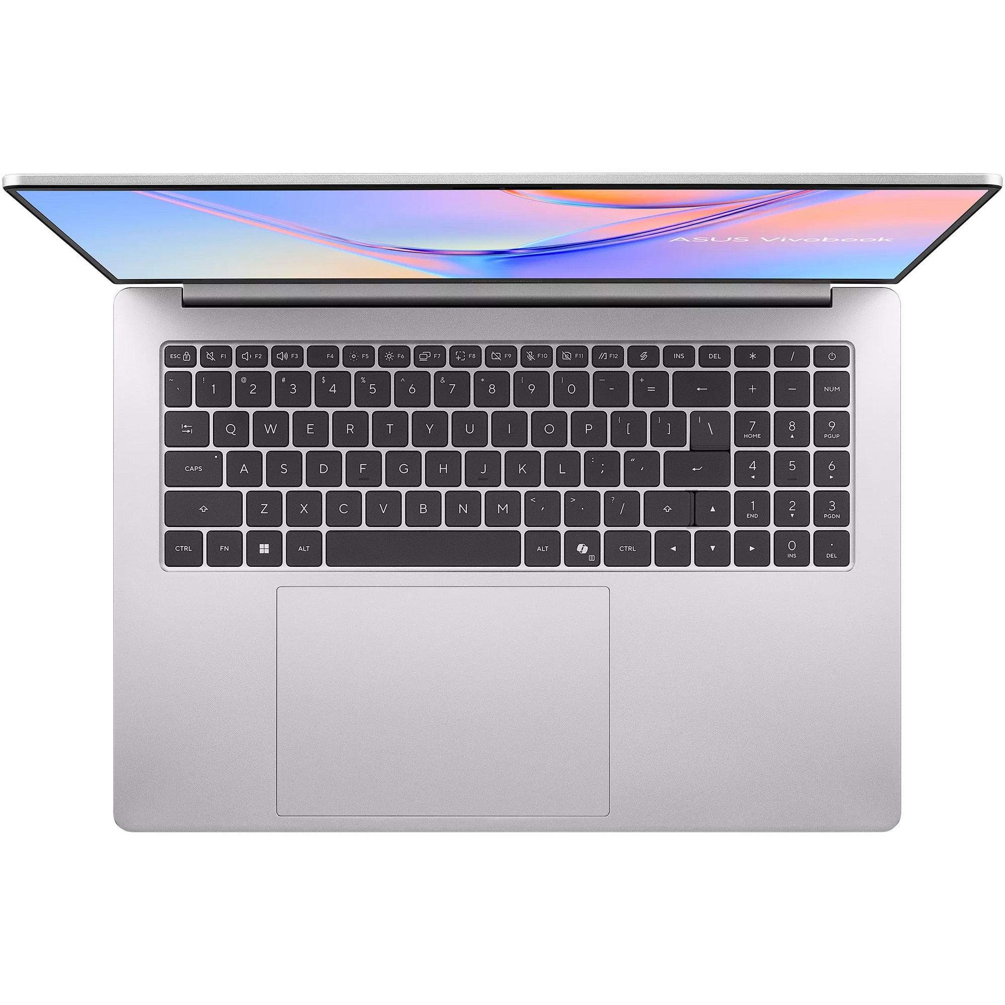 Laptop ASUS Vivobook S16 S5652MA cu procesor Intel® Core™ 7 350 pana la 4.8GHz, 16'', WUXGA, IPS, 144Hz, 8GB LPDDR5X RAM, 512GB SSD, Intel® Graphics, No OS, Cool Silver