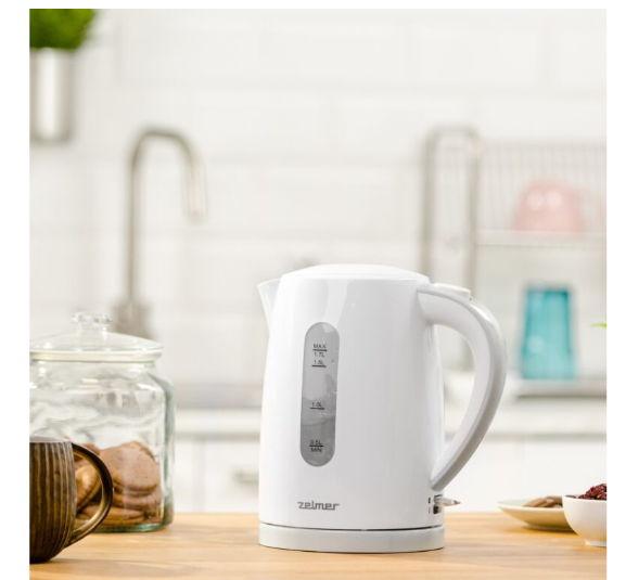 Fierbator de apa Zelmer ZCK7616S, 2200 W, 1.7 L (Alb/Argintiu)