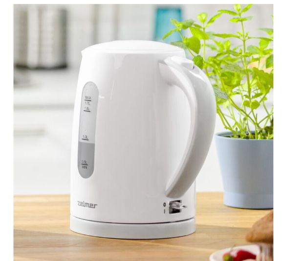 Fierbator de apa Zelmer ZCK7616S, 2200 W, 1.7 L (Alb/Argintiu)