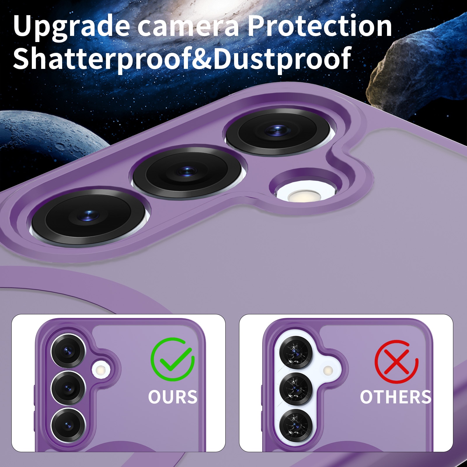 Husa de protectie pentru Samsung Galaxy S25 Plus, Omelivon, MagSafe, Protectie completa, Anti-Soc, Decupaje Precise, Incarcare Wireless, Materiale Premium, Violet inchis