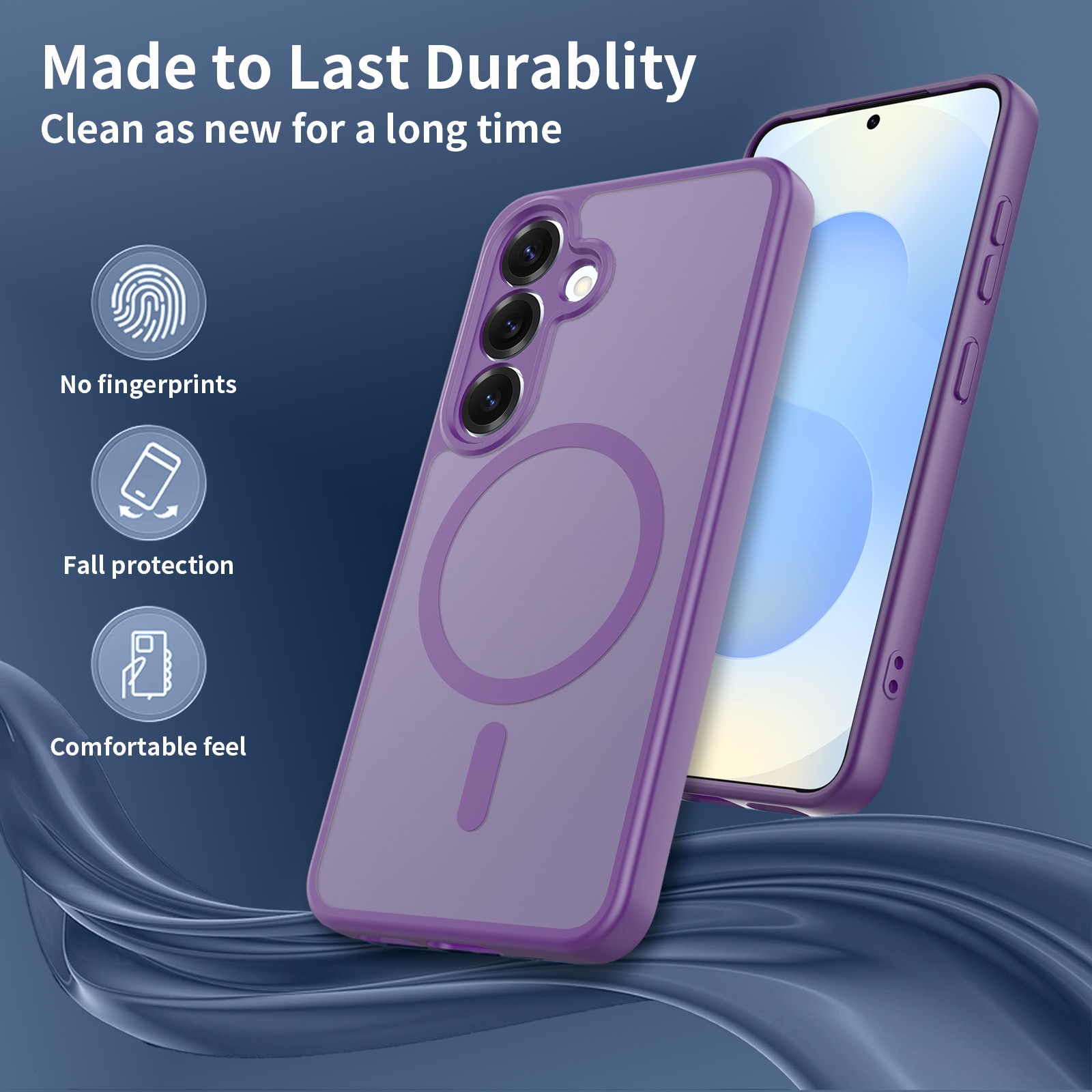 Husa de protectie pentru Samsung Galaxy S25 Plus, Omelivon, MagSafe, Protectie completa, Anti-Soc, Decupaje Precise, Incarcare Wireless, Materiale Premium, Violet inchis