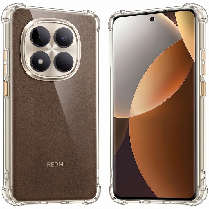 Husa pentru Xiaomi Redmi Note 15 Pro+ 5G, ClearShield Pro cu Tehnologie Aero-Shock, Protectie Camere si Ecran, Aderenta Ridicata, Transparent