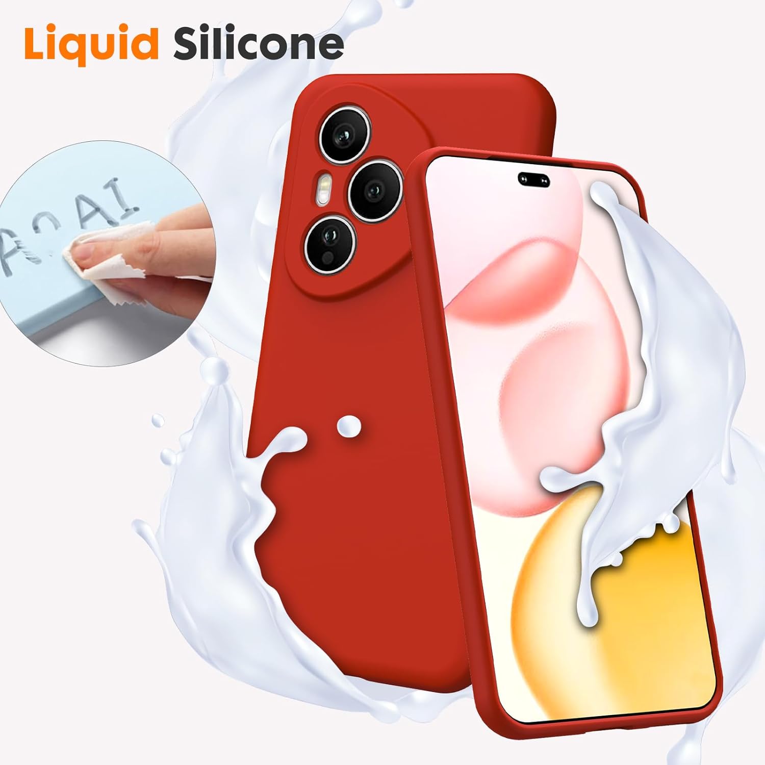 Husa Soft Touch, slim, ALC Mobile, anti soc, compatibila cu Honor 400 Pro, Rosu Tpu
