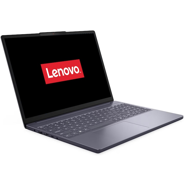 RESIGILAT: Laptop Lenovo IdeaPad Slim 3 15ARP10 cu procesor AMD Ryzen™ 5 7535HS pana la 4.55GHz, 15.3" WUXGA, IPS, 24GB DDR5 RAM, 512GB SSD, AMD Radeon™ 660M Graphics, No OS, Luna Grey, Aluminiu