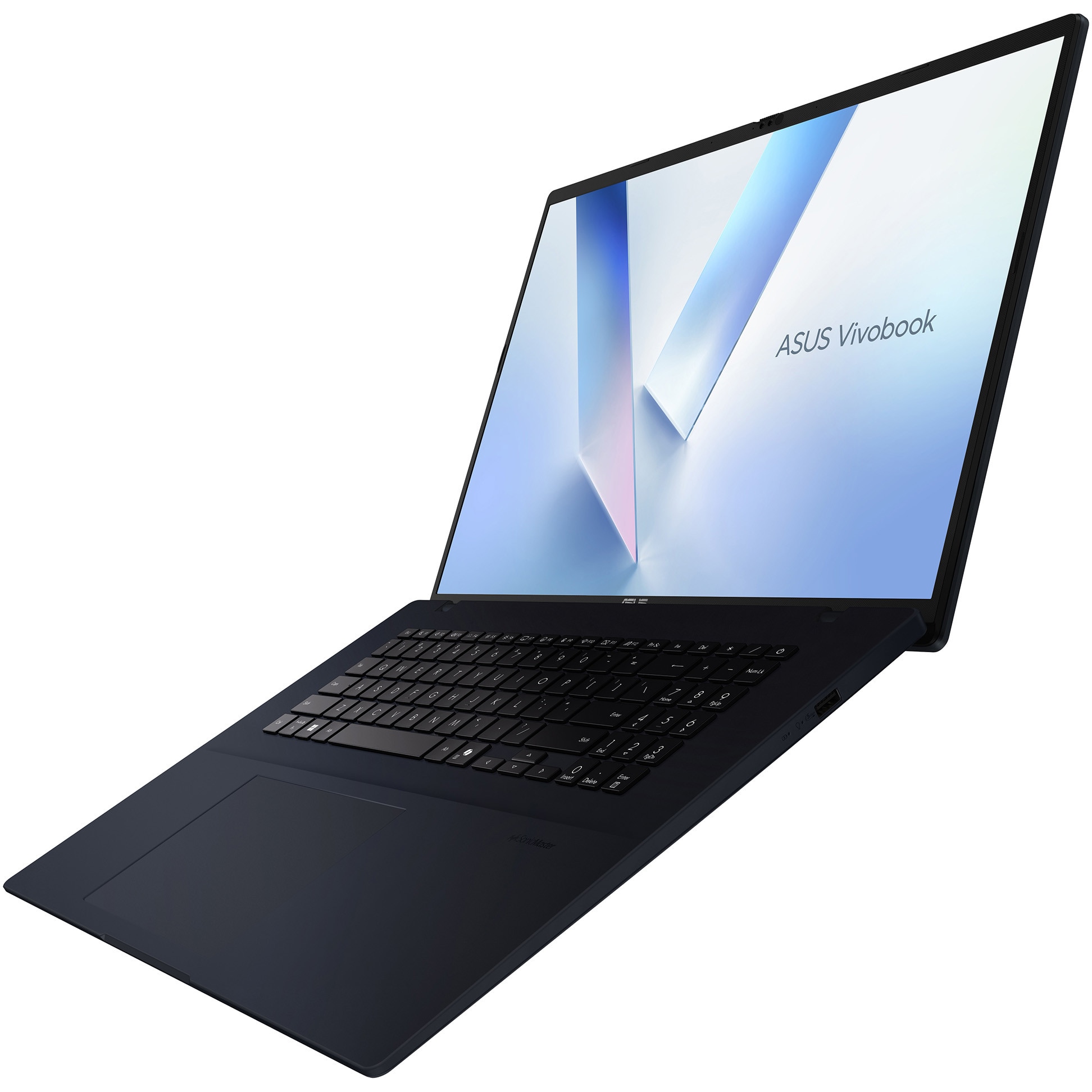 RESIGILAT: Laptop ASUS Vivobook 18 M1807HA cu procesor AMD Ryzen™ 7 260 pana la 5.1GHz, 18'', WUXGA, IPS, 144Hz, 16GB DDR5 RAM, 1TB SSD, AMD Radeon™ 780M, No OS, Quiet Blue