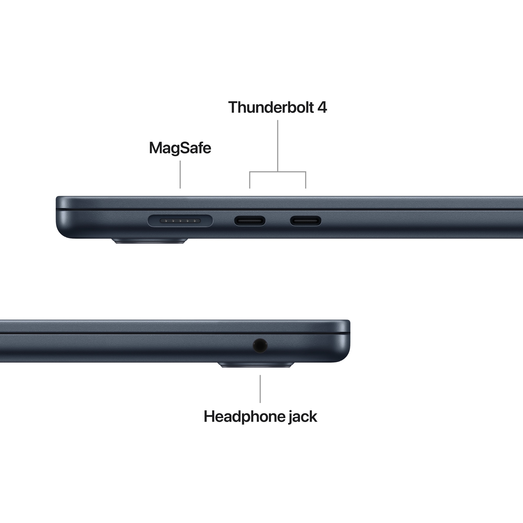 RESIGILAT: Apple MacBook Air 15'' cu procesor Apple M5, 10 nuclee CPU, 10 nuclee GPU, 16GB RAM, 512GB SSD, Midnight, Tastatura Internationala, Manual RO
