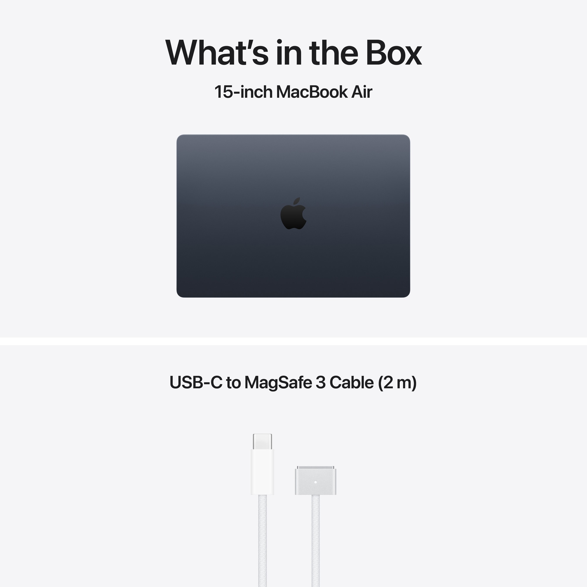RESIGILAT: Apple MacBook Air 15'' cu procesor Apple M5, 10 nuclee CPU, 10 nuclee GPU, 16GB RAM, 512GB SSD, Midnight, Tastatura Internationala, Manual RO
