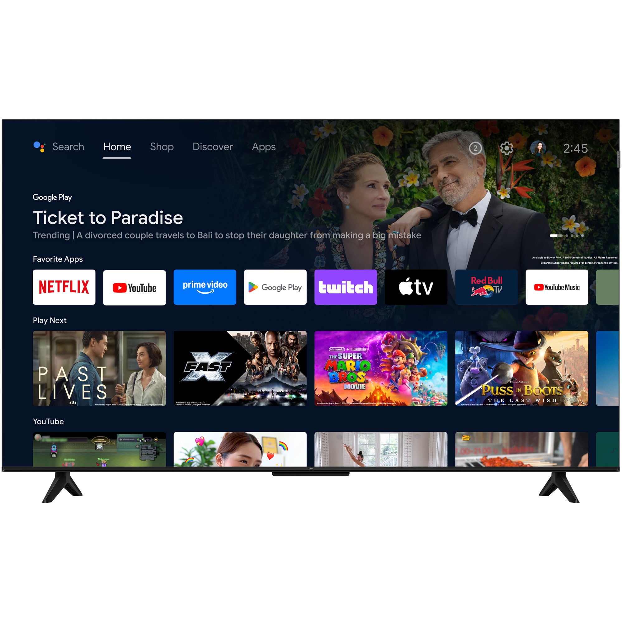 RESIGILAT: Televizor TCL QLED 50S5K, 126 cm, Smart Android TV, Full HD, Clasa F