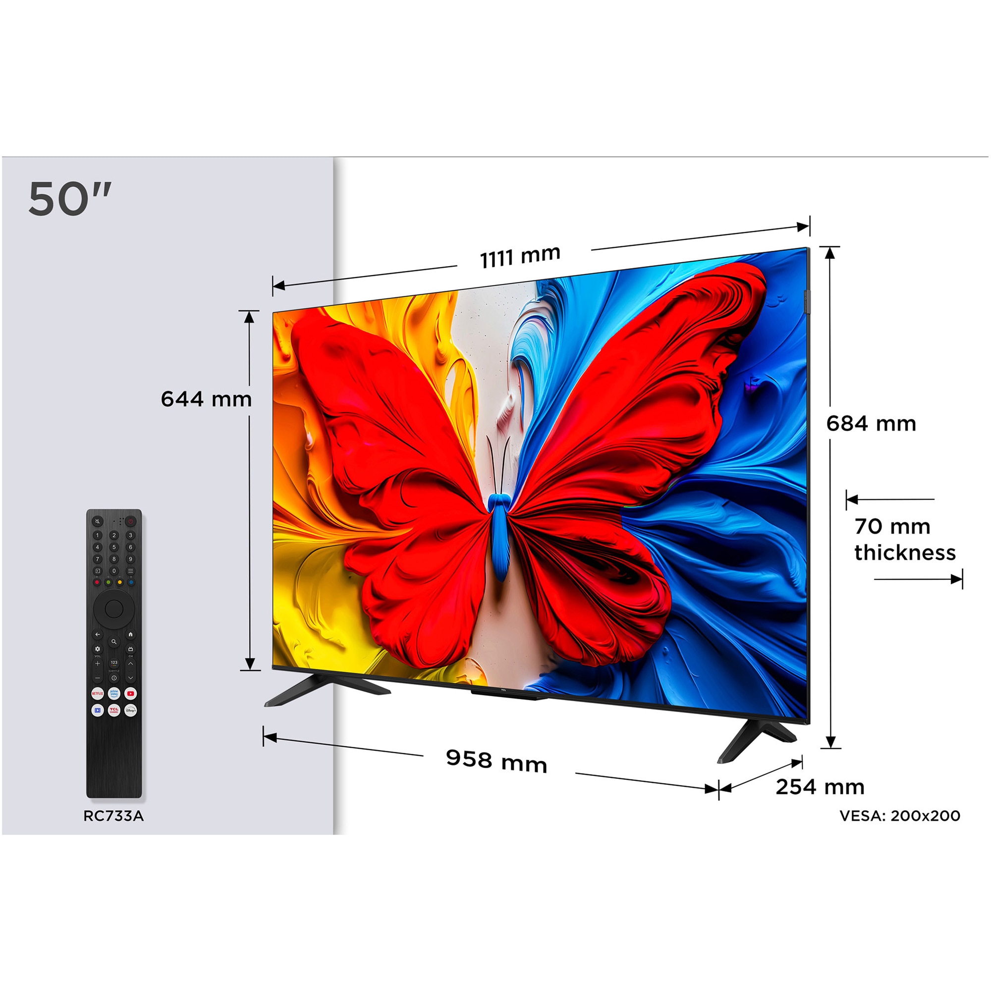 RESIGILAT: Televizor TCL QLED 50S5K, 126 cm, Smart Android TV, Full HD, Clasa F