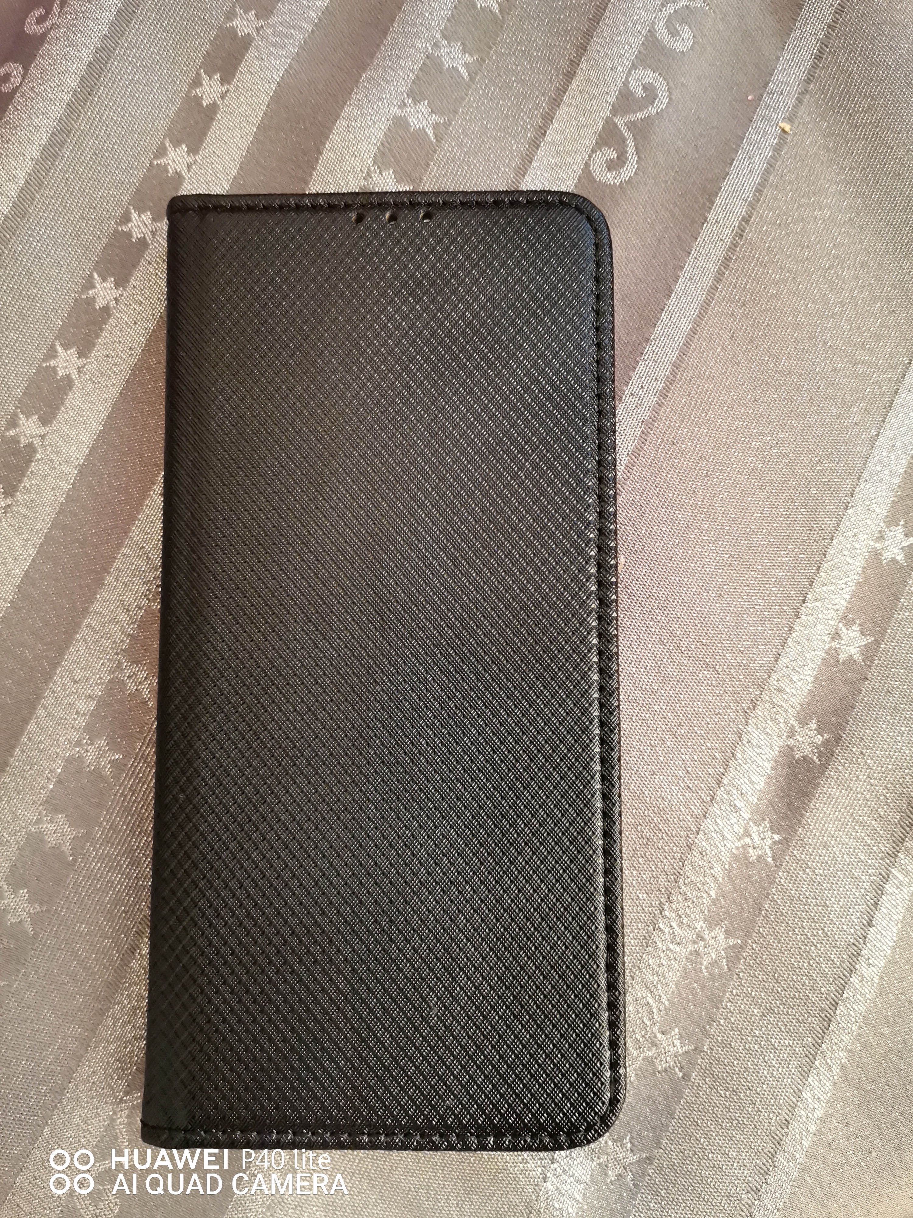 Husa Carte Smart cu Inchidere Magnetica pentru Huawei P40 Lite, Negru