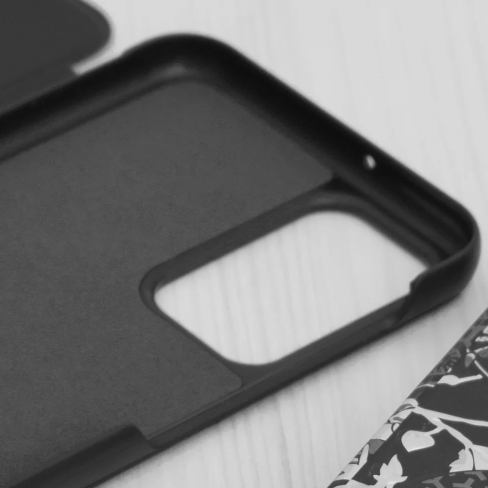 Husa pentru Samsung Galaxy A23 / Galaxy A23 5G, SKYDDAR INNOVATION, eFold, tip carte, set cu sticker, Negru