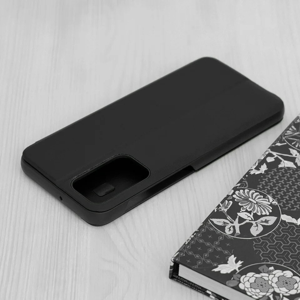 Husa pentru Samsung Galaxy A23 / Galaxy A23 5G, SKYDDAR INNOVATION, eFold, tip carte, set cu sticker, Negru