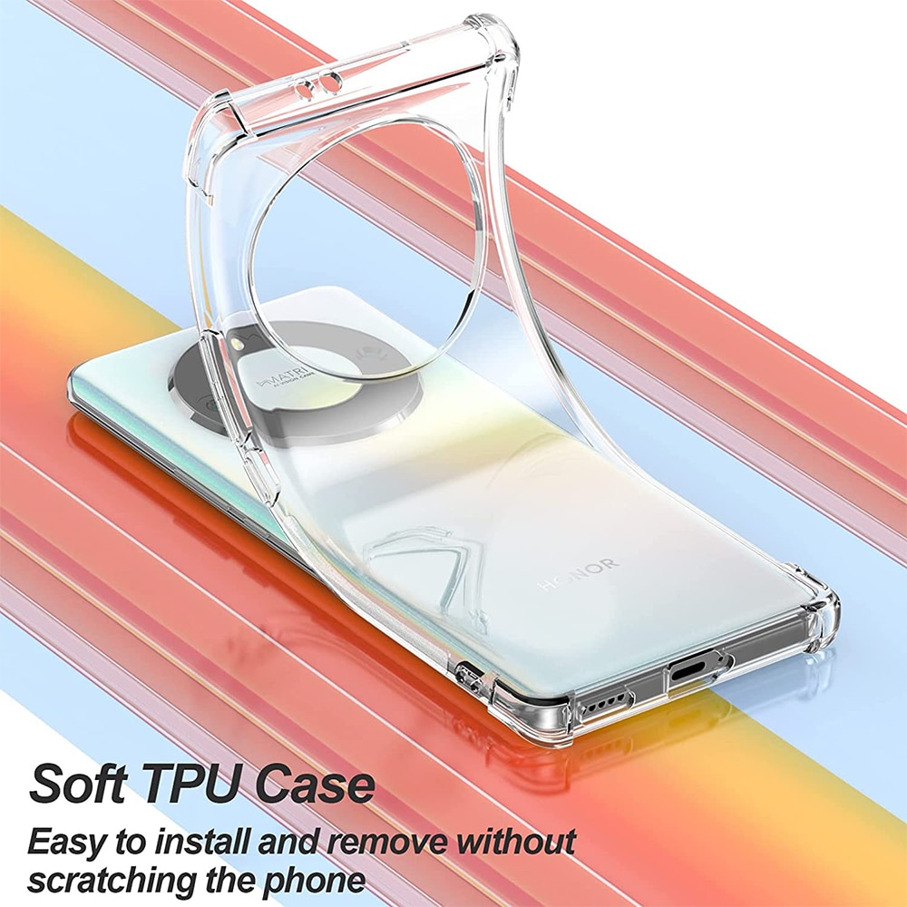 Husa compatibila cu Honor Magic5 Lite, Protectie antisoc, Silicon Ultra Slim High Tech, Crystal Clear