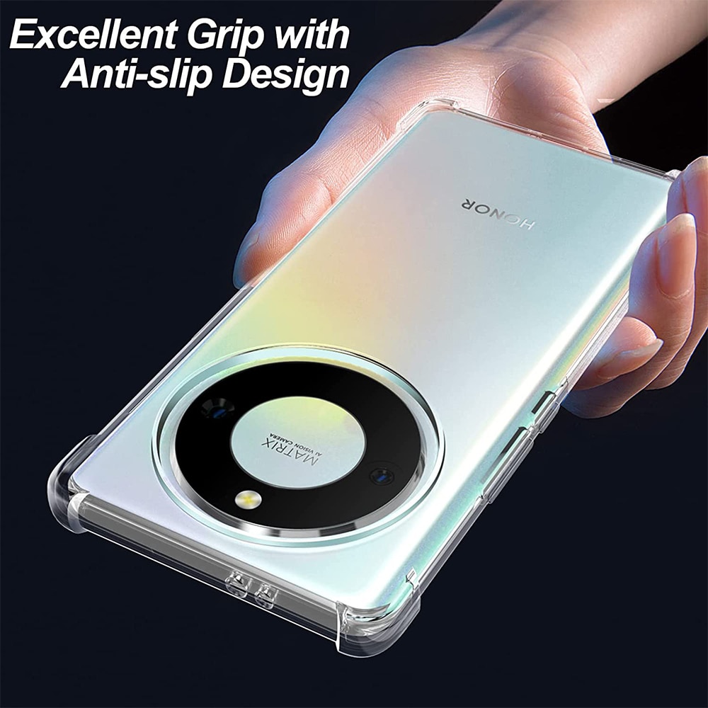 Husa compatibila cu Honor Magic5 Lite, Protectie antisoc, Silicon Ultra Slim High Tech, Crystal Clear
