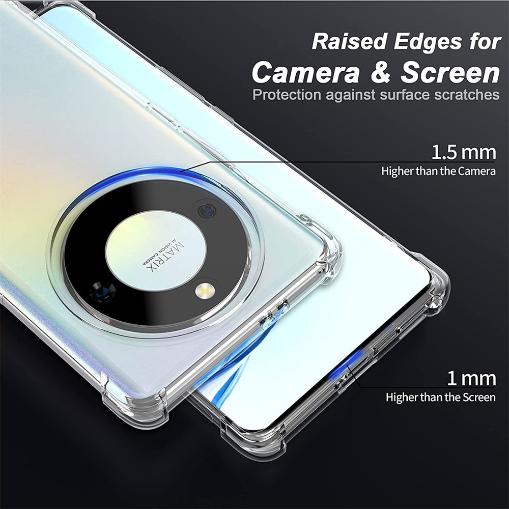 Husa compatibila cu Honor Magic5 Lite, Protectie antisoc, Silicon Ultra Slim High Tech, Crystal Clear