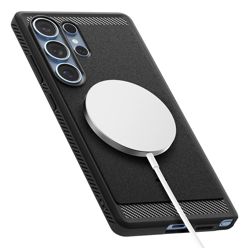 Carcasa Spigen Rugged Armor MagSafe compatibila cu Samsung Galaxy S25 Ultra Matte Black