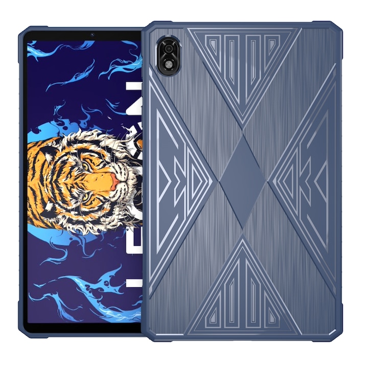 Husa tableta pentru Lenovo Legion Y700, material TPU texturat cu efect de periuta, rezistent la socuri, Albastru