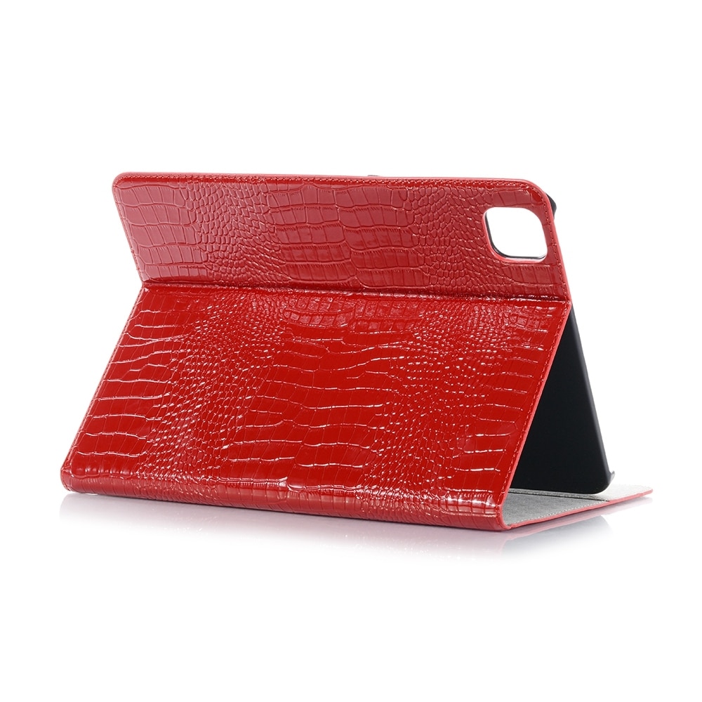 Husa tableta compatibila cu iPad Pro 11 2024, Piele textura crocodil, Rosu