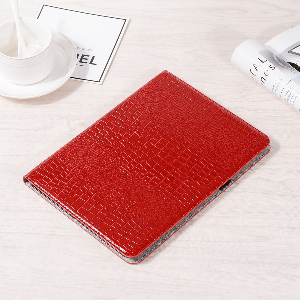 Husa tableta compatibila cu iPad Pro 11 2024, Piele textura crocodil, Rosu
