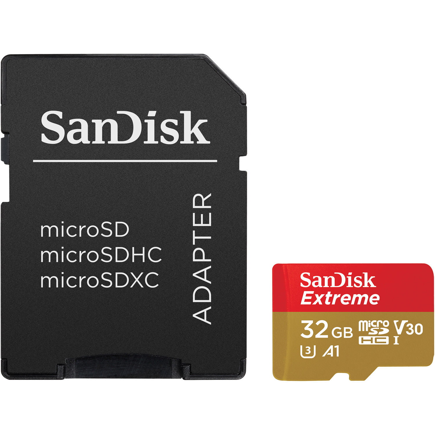 Card de memorie Sandisk microSDHC Extreme, SDSQXAF-032G-GN6MA, 32GB, Clasa 10, 100MB/s, cu adaptor