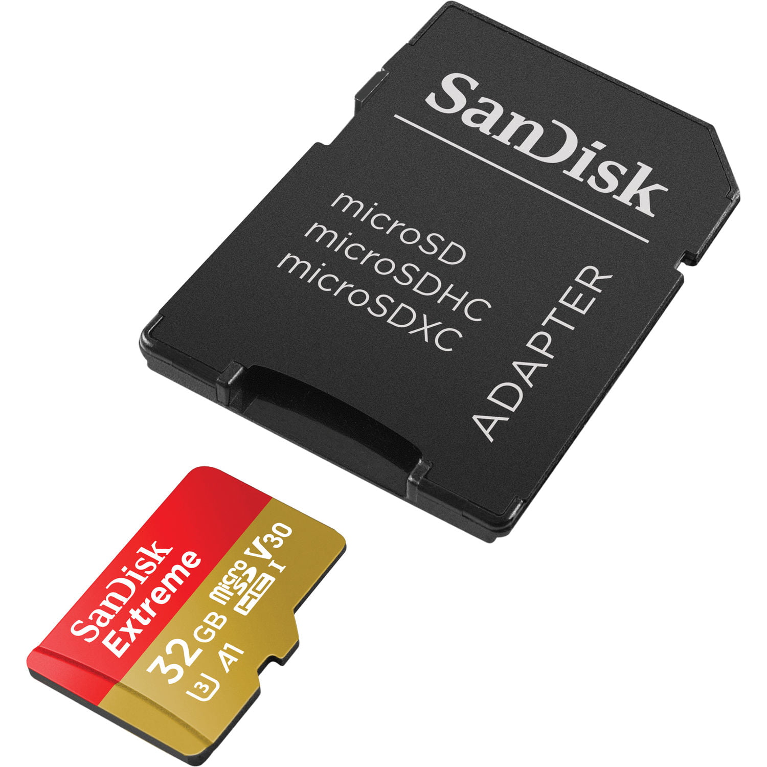 Card de memorie Sandisk microSDHC Extreme, SDSQXAF-032G-GN6MA, 32GB, Clasa 10, 100MB/s, cu adaptor