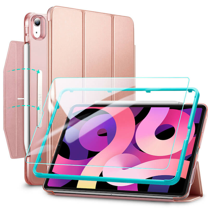 Set husa tableta si Sticla Temperata, ESR, pentru iPad Air 4/5