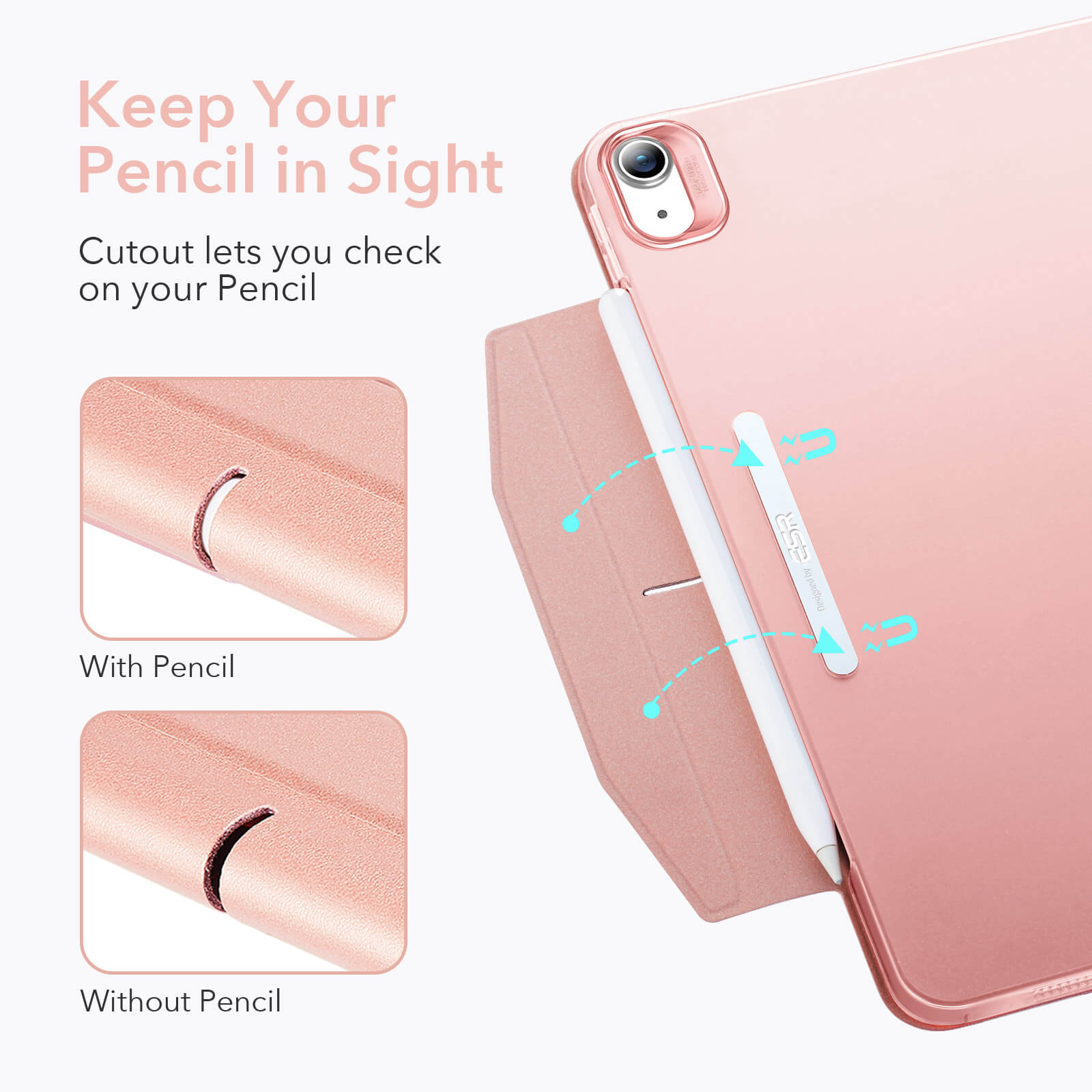 Set husa tableta si Sticla Temperata, ESR, pentru iPad Air 4/5