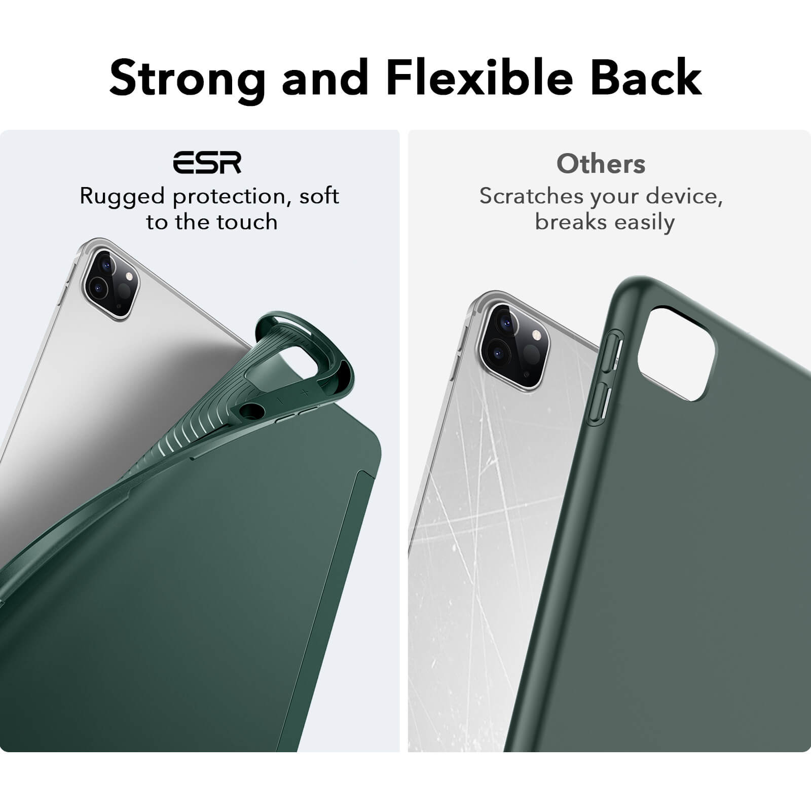 Husa tableta ESR Rebound, verde padure, pentru iPad Pro 11 2021/2022, cu suport pentru creion, design subtire