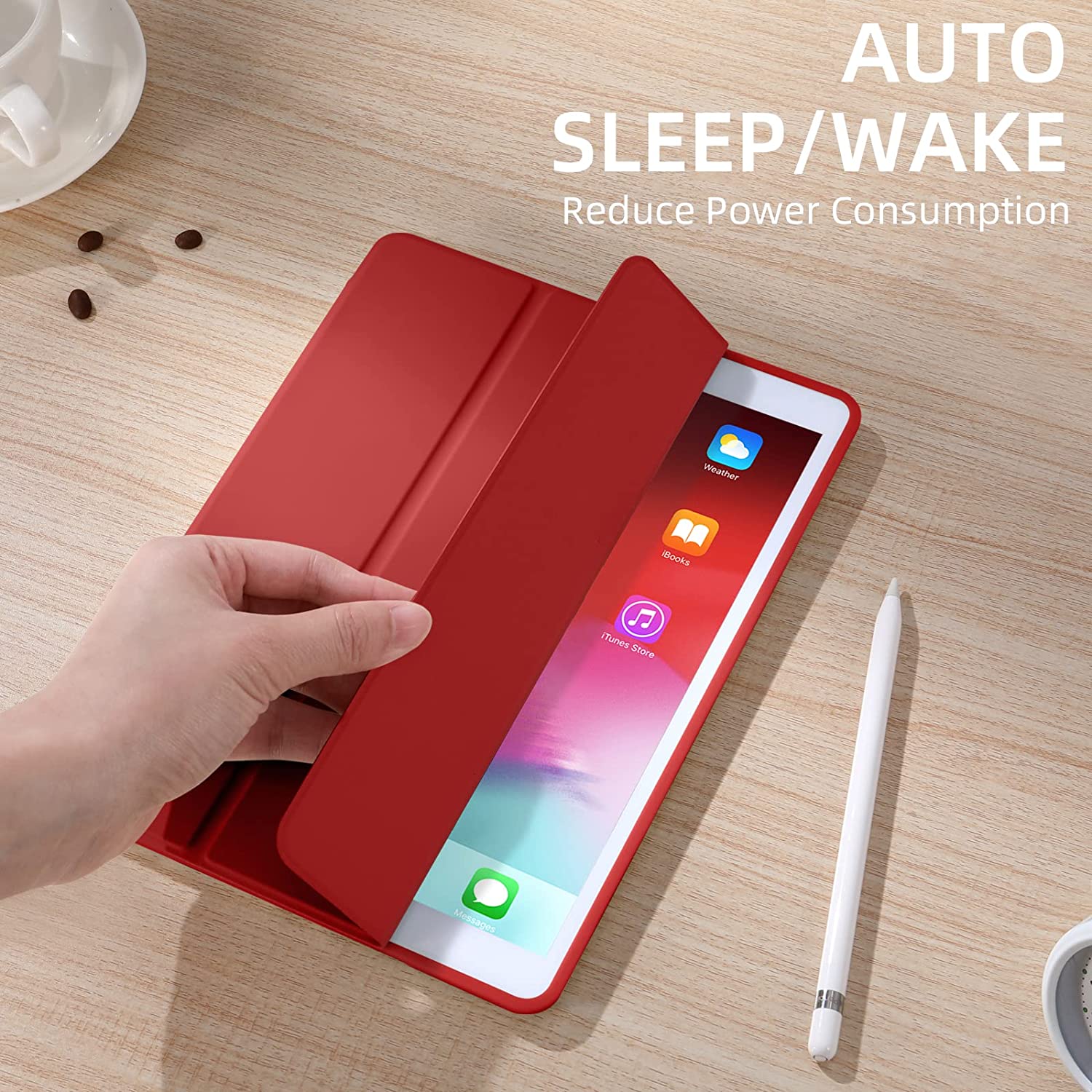 Husa tableta Orso, pentru iPad Air/Air 2, flexibila, cu suport pentru creion, albastru inchis